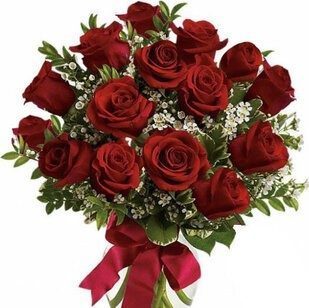 15 red roses with greenery | Flower Delivery Kostroma